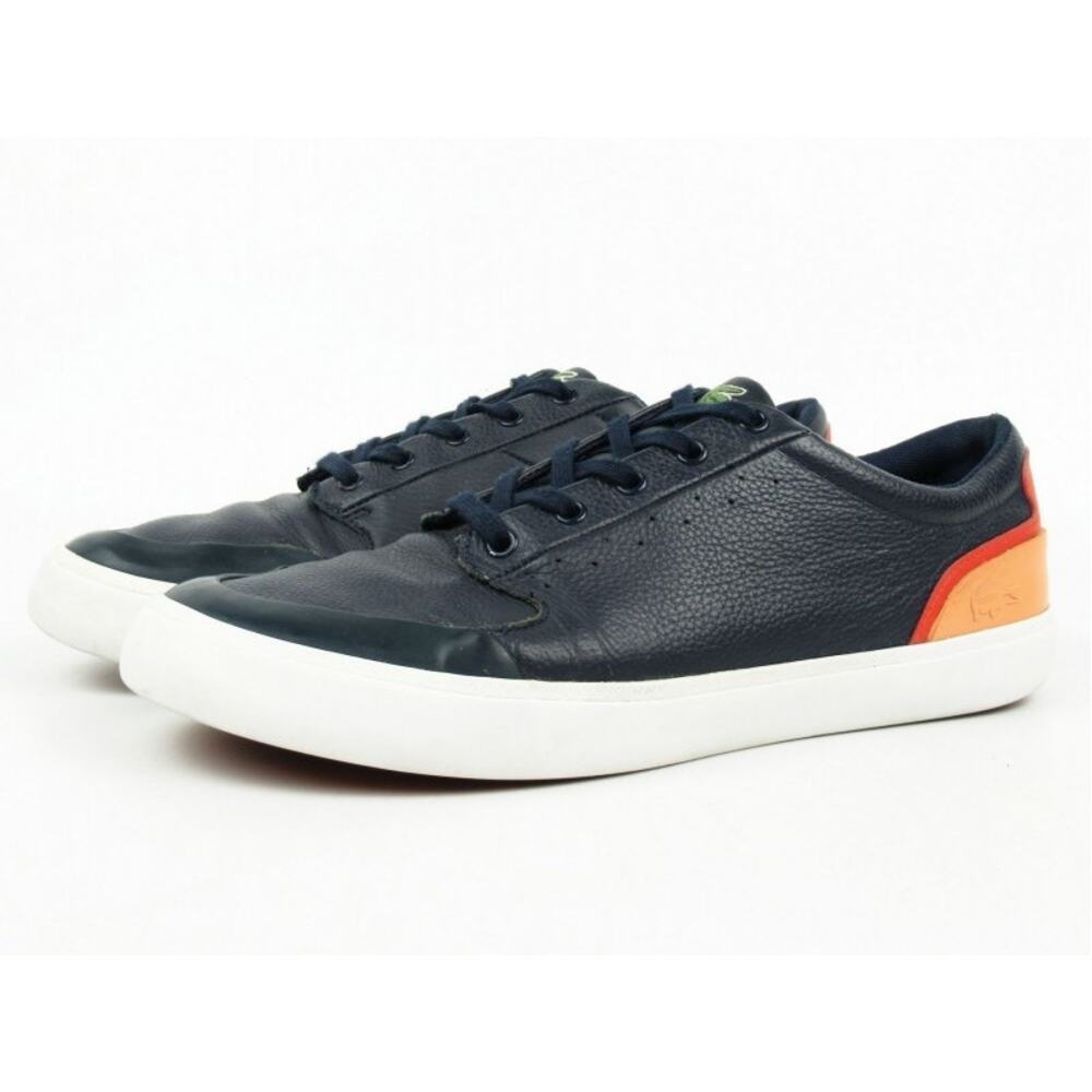 Lacoste 4HND.15‎ 116 1 Casual Sport Men's Shoes Sz 11.5 Blue/Orange